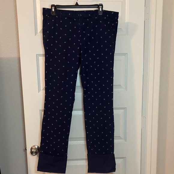 Tommy Hilfiger Pants - Tommy Hilfiger Dark Blue Anchor Chino Cuffed Pants SZ 12 casual cotton nautical